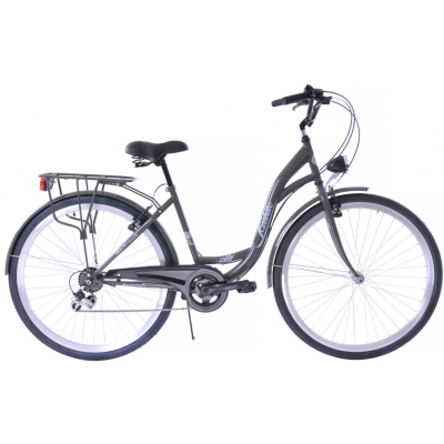 Mestský bicykel 28" Kozbike 6s grafitovo-biely 6s 18" 